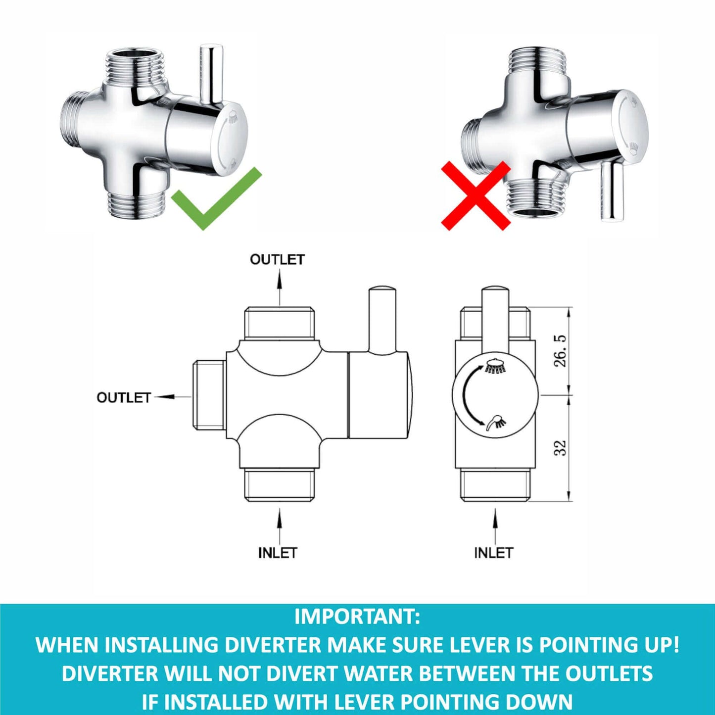 Buy Carre shower adjustable rigid riser rail angled with 2 wall brackets, handset bracket, diverter, connecting hose - chrome Online UK | HOUSE OF ENKI