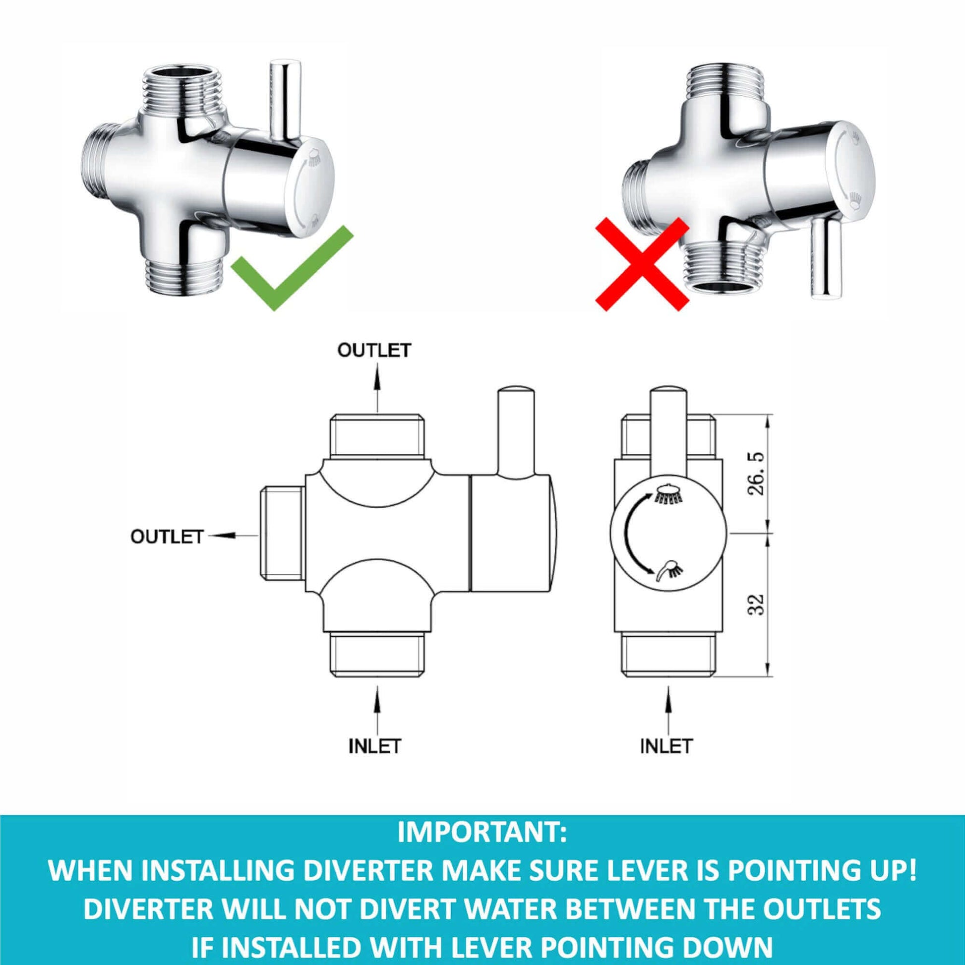 Buy Carre shower adjustable rigid riser rail angled with 2 wall brackets, handset bracket, diverter, connecting hose - chrome Online UK | HOUSE OF ENKI
