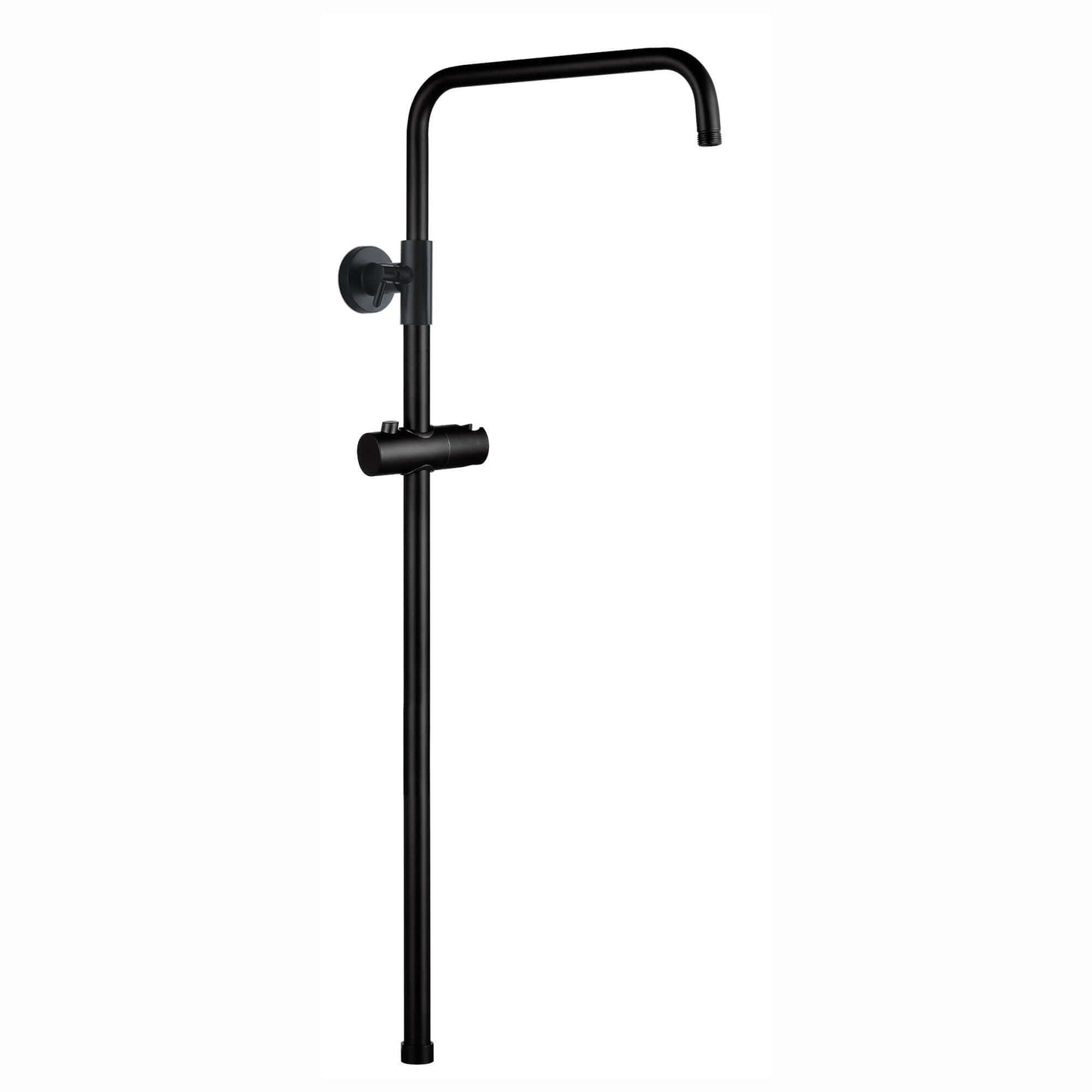 Carre shower adjustable rigid riser rail angled stainless steel - black