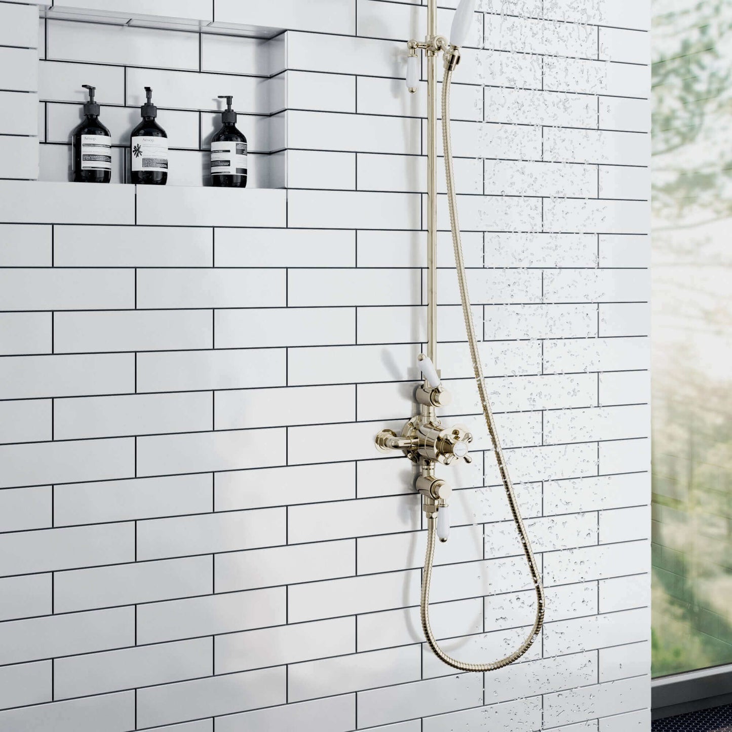 Buy Flex shower hose stainless steel 1.5m large bore - gold Online UK | HOUSE OF ENKI