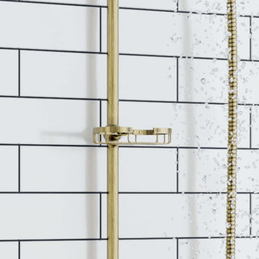 Buy Traditional soap dish for 18mm rigid riser solid brass - antique brass online UK