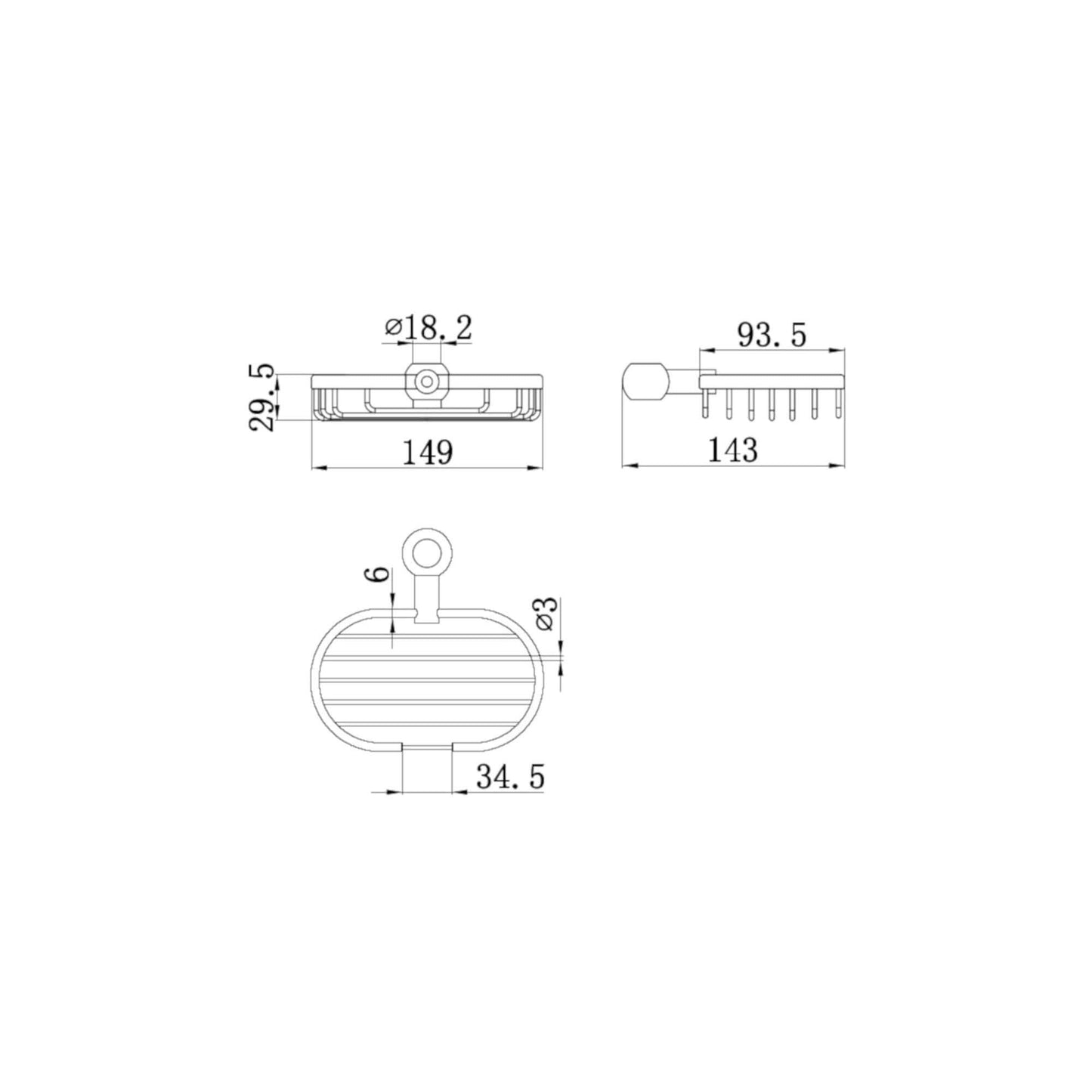 Buy Traditional soap dish for 18mm rigid riser solid brass - antique brass online UK