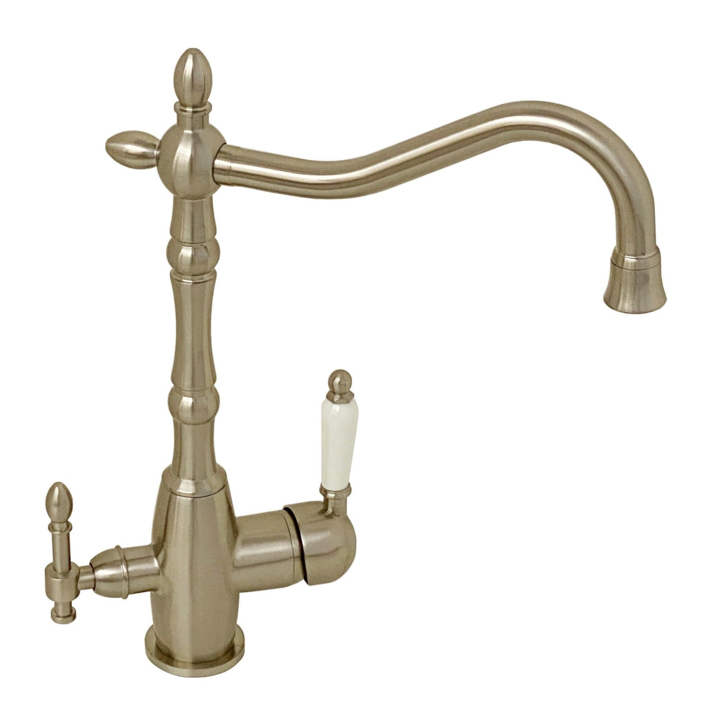 Buy Aylesbury traditional 3 way kitchen sink filter mixer tap - brushed nickel Online UK | HOUSE OF ENKI