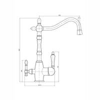 Buy Aylesbury traditional 3 way kitchen sink filter mixer tap - brushed nickel Online UK | HOUSE OF ENKI