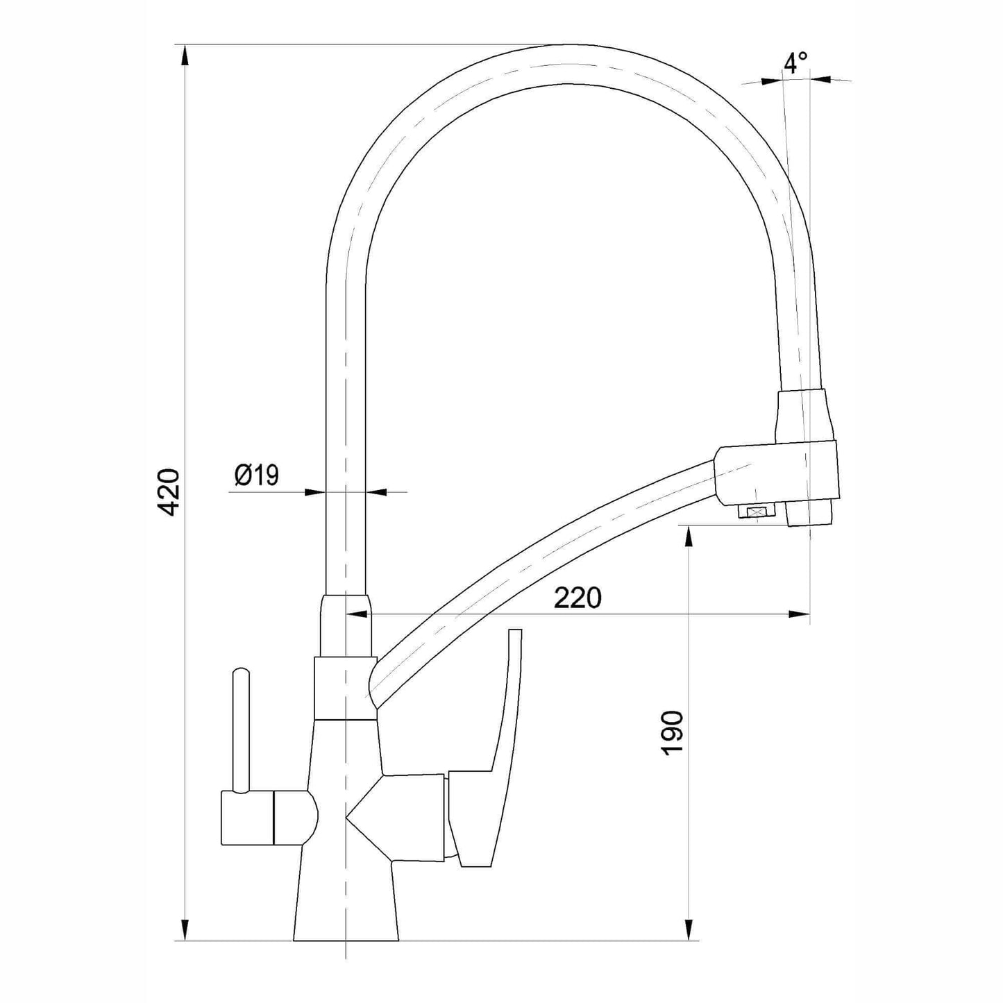 Buy Geneva contemporary pull out 3 way kitchen sink filter mixer tap - matt black Online UK | HOUSE OF ENKI