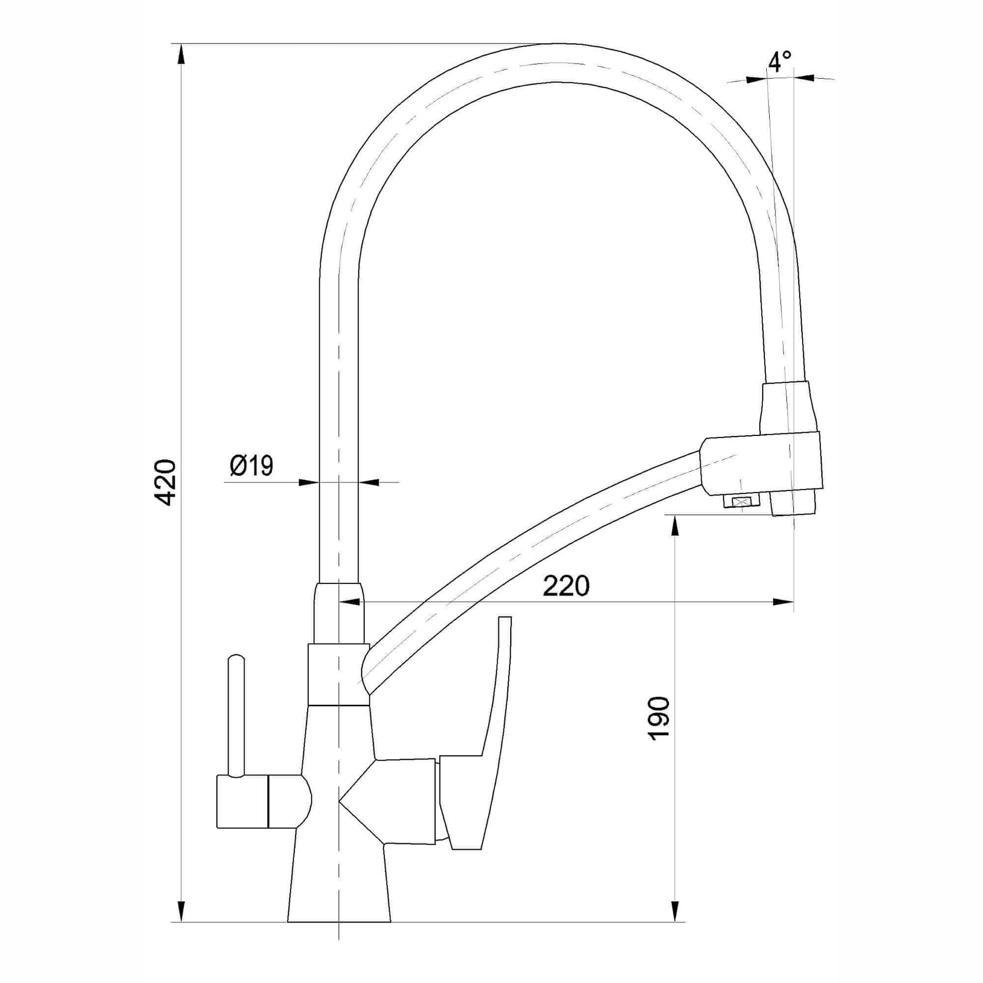 Buy Geneva contemporary pull out 3 way kitchen sink filter mixer tap - rose gold Online UK | HOUSE OF ENKI