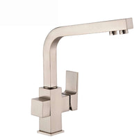 Buy Turin modern square 3 way kitchen sink filter mixer tap - brushed nickel Online UK | HOUSE OF ENKI