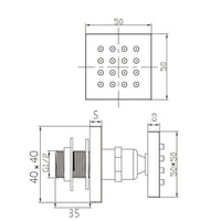 Buy Square shower body jet - chrome Online UK | HOUSE OF ENKI