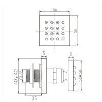 Buy 4 x square shower body jets - chrome Online UK | HOUSE OF ENKI
