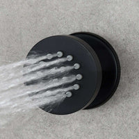 6 x round shower body jets - matt black - Showers