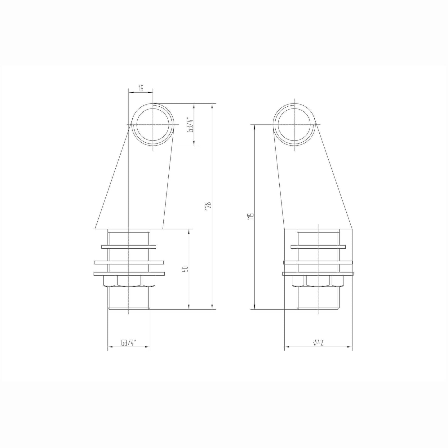 Buy Pair of standard bath tap legs for deck mounting - chrome online UK