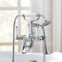 Buy Pair of traditional bath tap legs for deck mounting - chrome Online UK | HOUSE OF ENKI