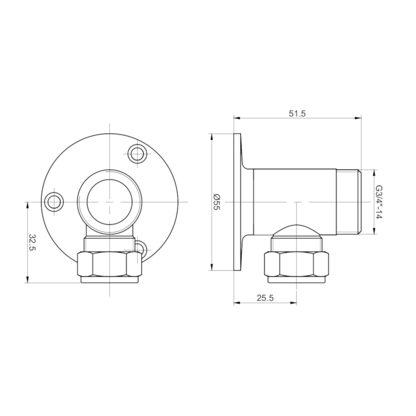 Buy Surface mounted pipework fittings - chrome Online UK | HOUSE OF ENKI