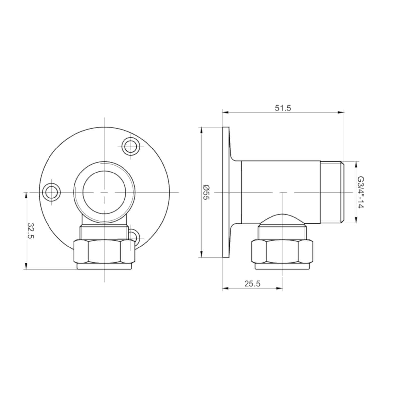 Buy Surface mounted pipework fittings - chrome Online UK | HOUSE OF ENKI