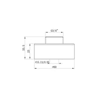 Round easy fix kit bracket for bar shower valves - antique bronze - Showers