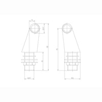 Pair of traditional bath tap legs for deck mounting - antique bronze - Taps