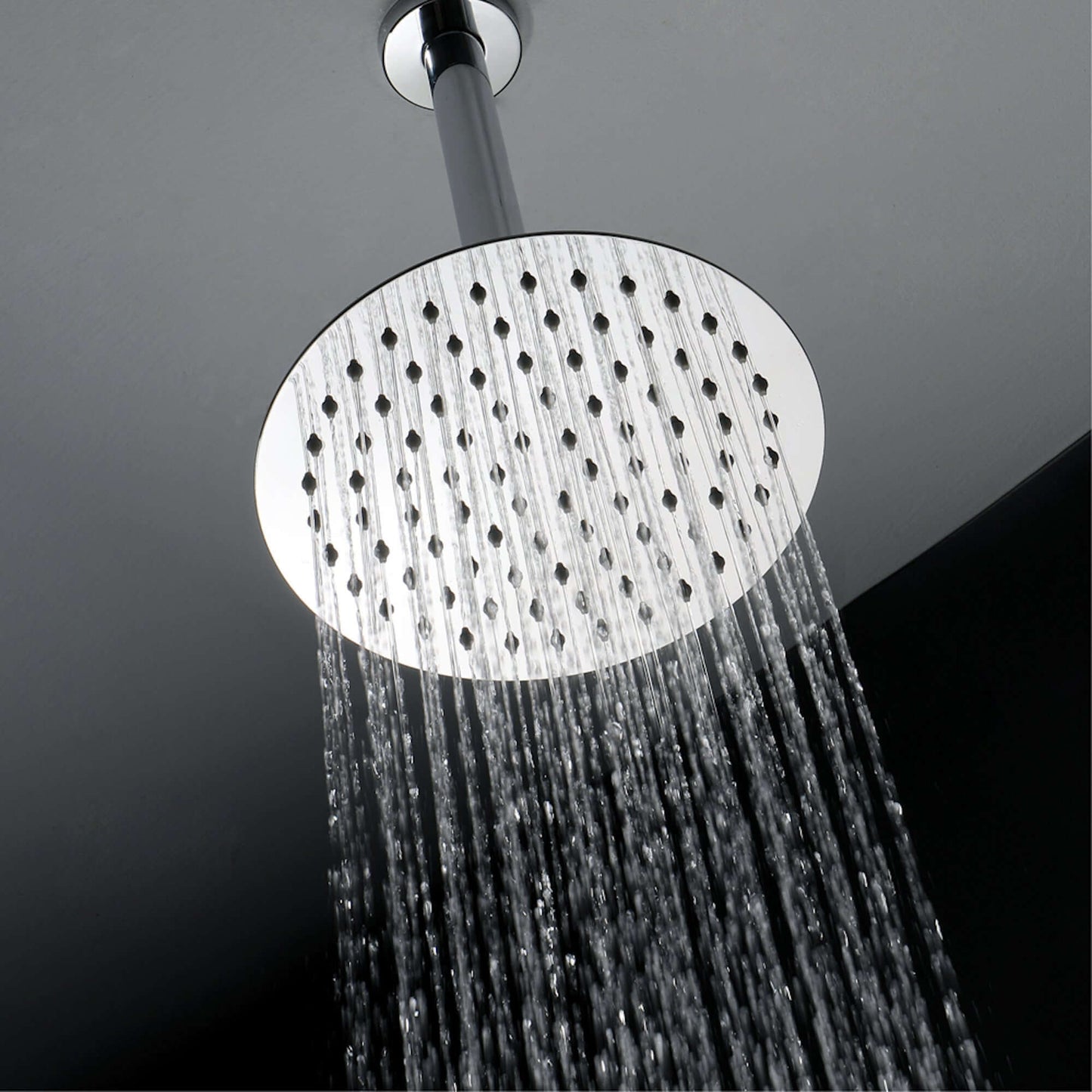 Buy Round ultra slim shower head stainless steel 200mm - chrome Online UK | HOUSE OF ENKI