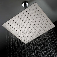 Buy Square ultra slim shower head stainless steel 400mm - chrome Online UK | HOUSE OF ENKI