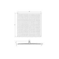 Buy Square ultra slim shower head stainless steel 400mm - chrome Online UK | HOUSE OF ENKI