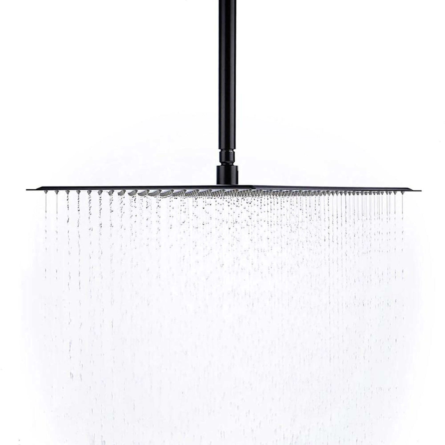 Buy Square ultra slim shower head stainless steel 400mm - matt black Online UK | HOUSE OF ENKI