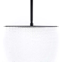 Buy Square ultra slim shower head stainless steel 400mm - matt black Online UK | HOUSE OF ENKI
