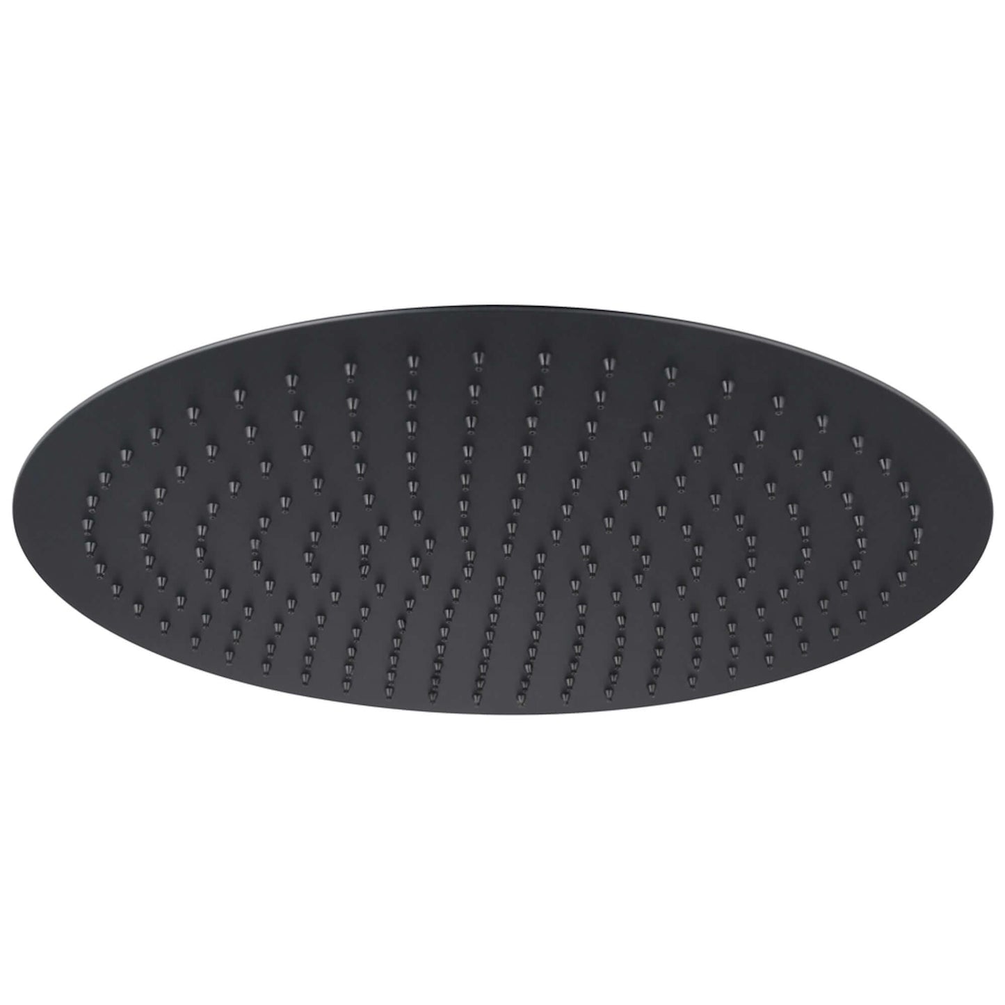 Buy Round ultra slim shower head stainless steel 400mm - matt black Online UK | HOUSE OF ENKI
