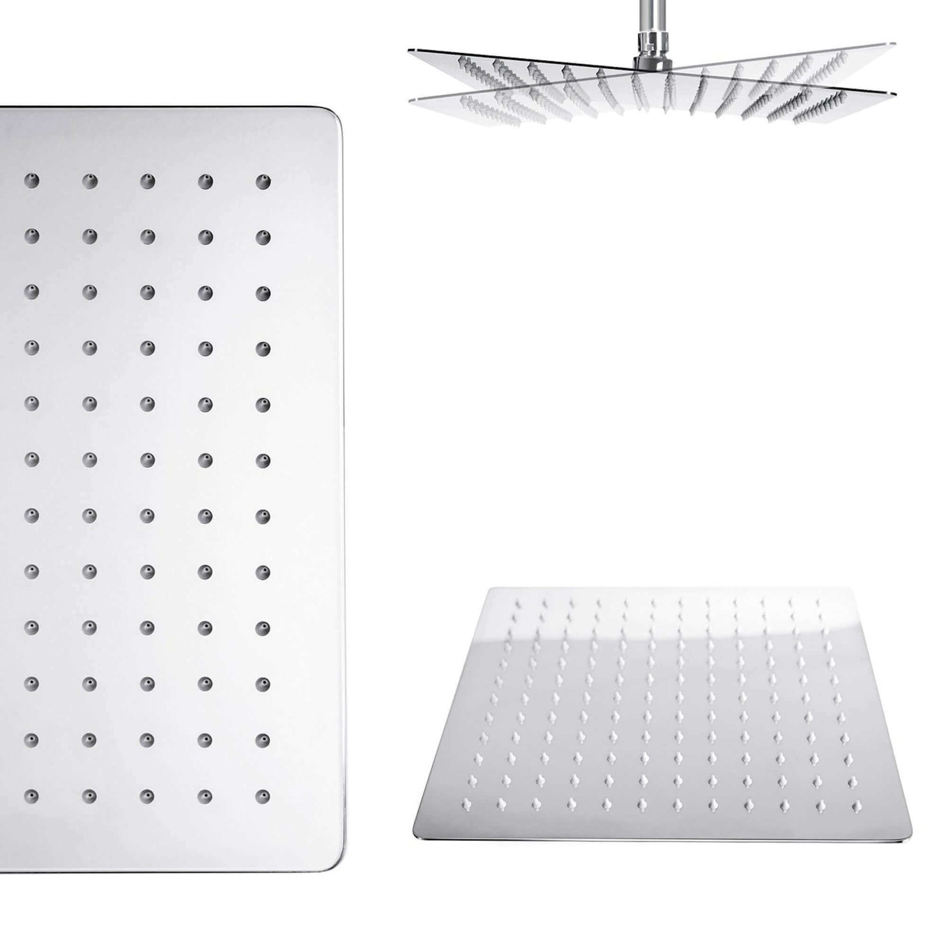 Buy Square ultra slim shower head stainless steel 200mm - chrome Online UK | HOUSE OF ENKI
