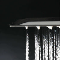 Square ultra slim shower head stainless steel 200mm - chrome - Showers