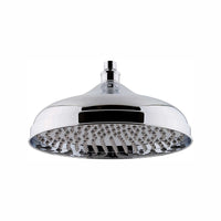 Traditional shower head apron rose brass 12" - chrome