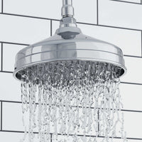 Buy Traditional Wall Fixed Apron Brass Shower Head 8" With Shower Arm - Chrome Online UK | HOUSE OF ENKI