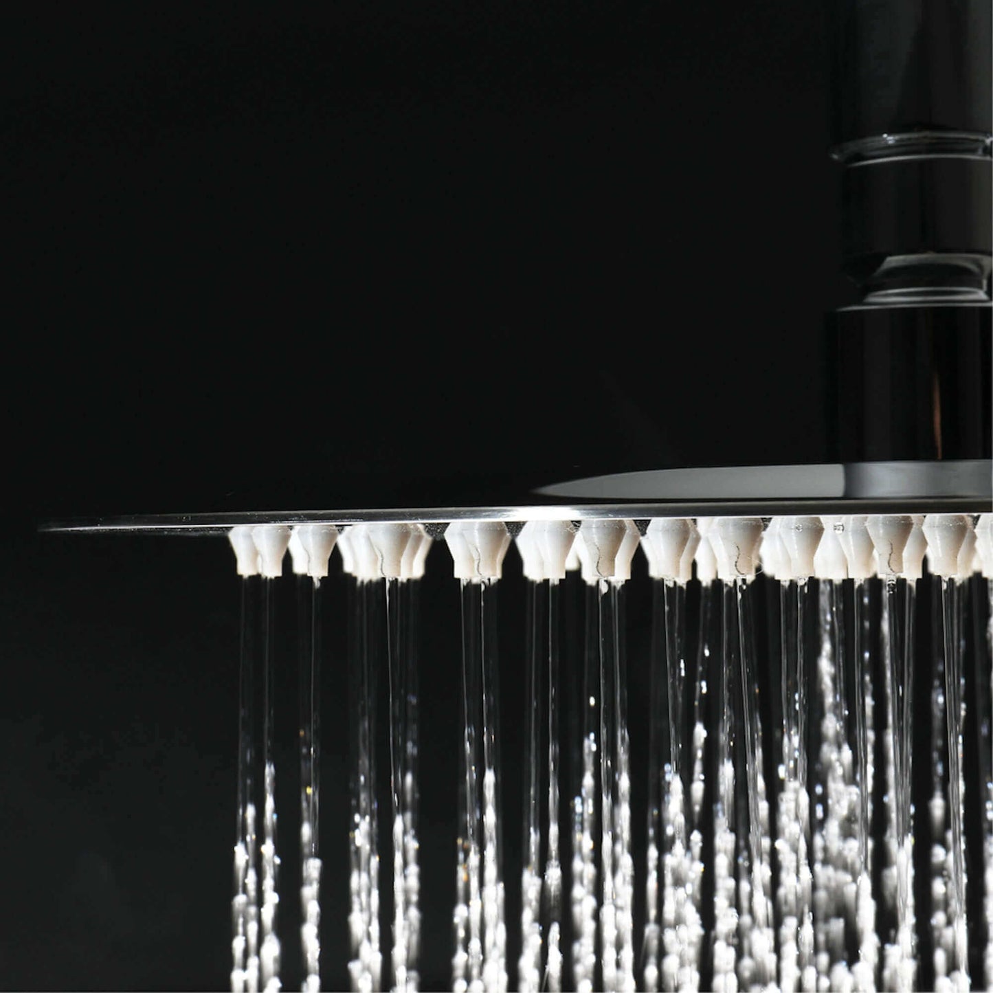 Buy Contemporary Wall Fixed Round Ultra Slim Stainless Steel Shower Head 8" With Shower Arm - Chrome Online UK | HOUSE OF ENKI