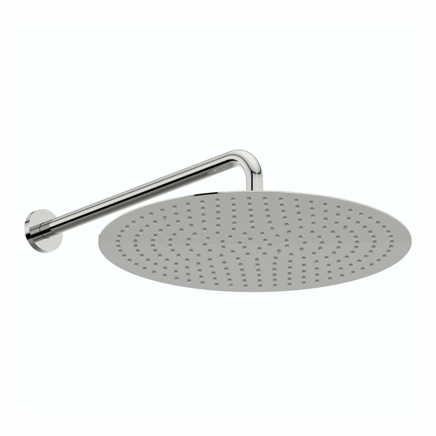Buy Contemporary Wall Fixed Round Ultra Slim Stainless Steel Shower Head 16" With Shower Arm - Chrome Online UK | HOUSE OF ENKI