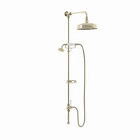 Buy Downton traditional shower riser rail kit 2 outlet soap dish watercan head 200mm - gold Online UK | HOUSE OF ENKI