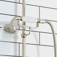 Buy Downton traditional shower riser rail kit 2 outlet soap dish watercan head 200mm - gold Online UK | HOUSE OF ENKI