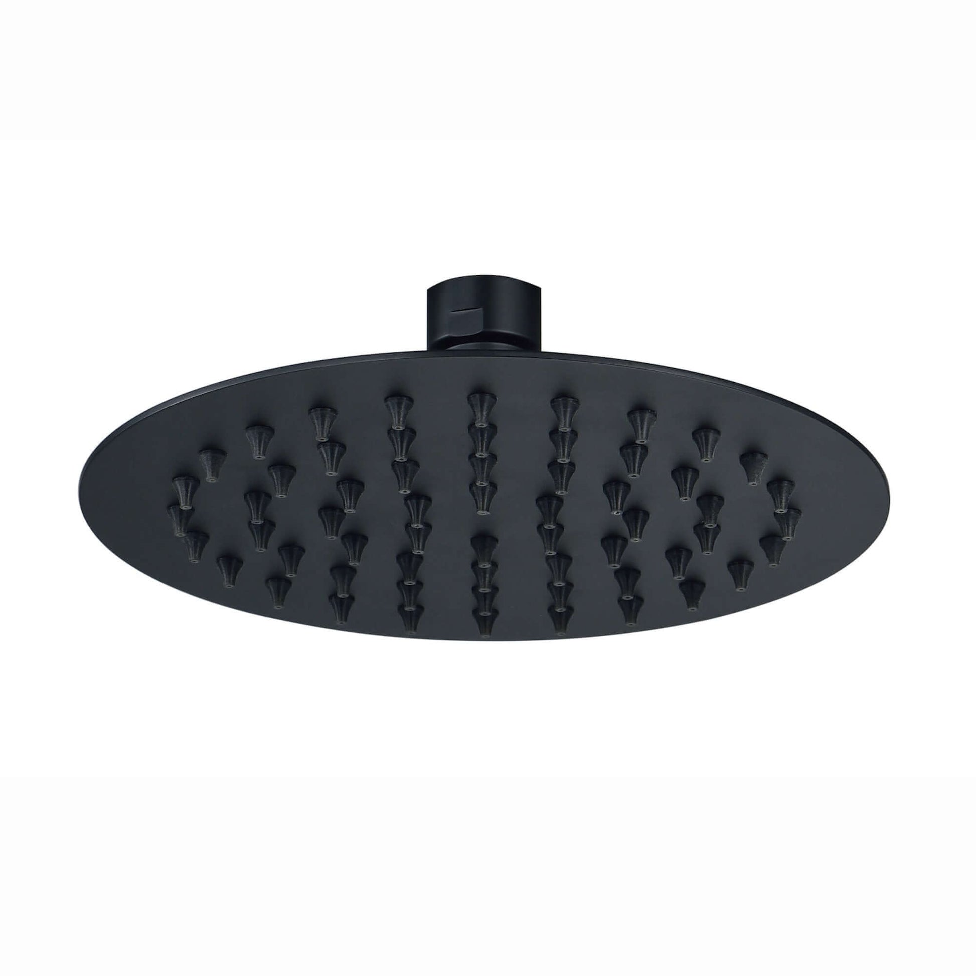 Carre Dual Rigid Riser Kit Round Ultra Slim Overhead Rain Shower & 3 Setting Handheld Shower - Black - Showers