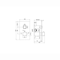 Buy Milan Square Thermostatic Concealed Shower Set with Ceiling Mounted Shower - Black Online UK | HOUSE OF ENKI
