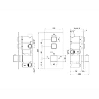 Buy Milan Square Thermostatic Concealed Shower Set with Ceiling Mounted Shower & Handset Kit - Black Online UK | HOUSE OF ENKI