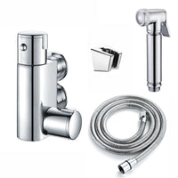 Vero Vertical Thermostatic Shower Bar Mixer Valve Tap With Modern Douche Bidet Handshower Spray Kit - Chrome - Showers