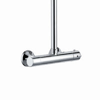 Dune thermostatic bar shower set single outlet with ultra slim 200mm overhead shower - chrome