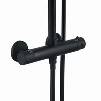 Dune round thermostatic shower set 200mm head & handheld - matte black - Showers