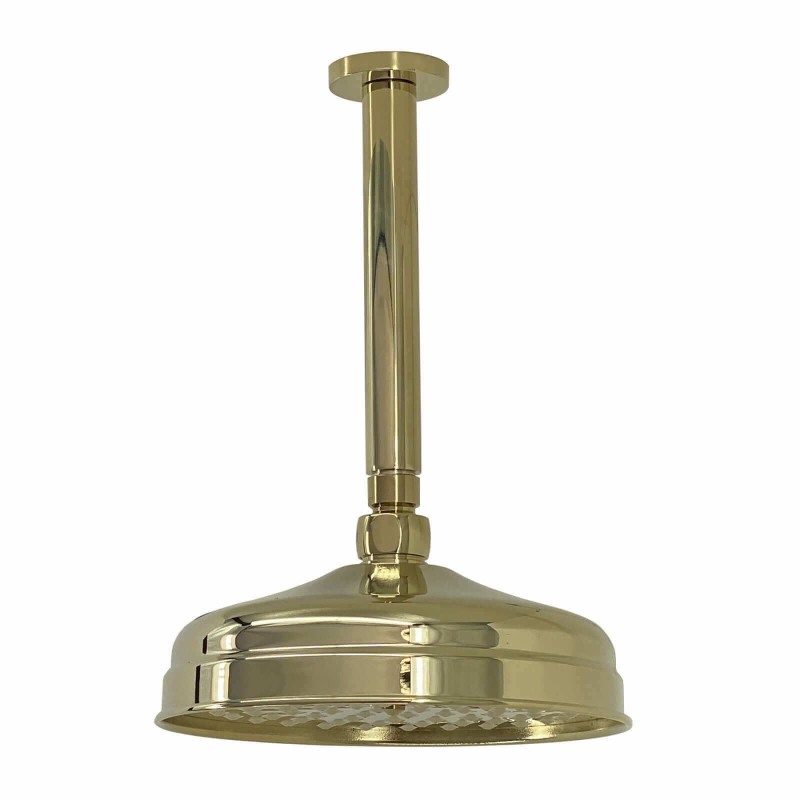 Buy Edwardian Traditional Crosshead And White Details Concealed Thermostatic Shower Set Ceiling Fixed 8" Shower Head - Gold (1 Outlet) Online UK | HOUSE OF ENKI