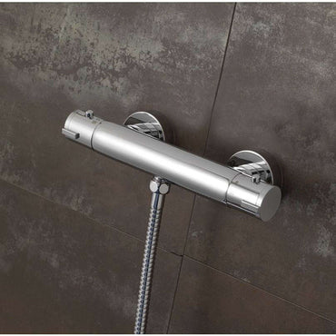 Buy Dune contemporary thermostatic shower mixer bar valve with slider rail kit - chrome Online UK | HOUSE OF ENKI