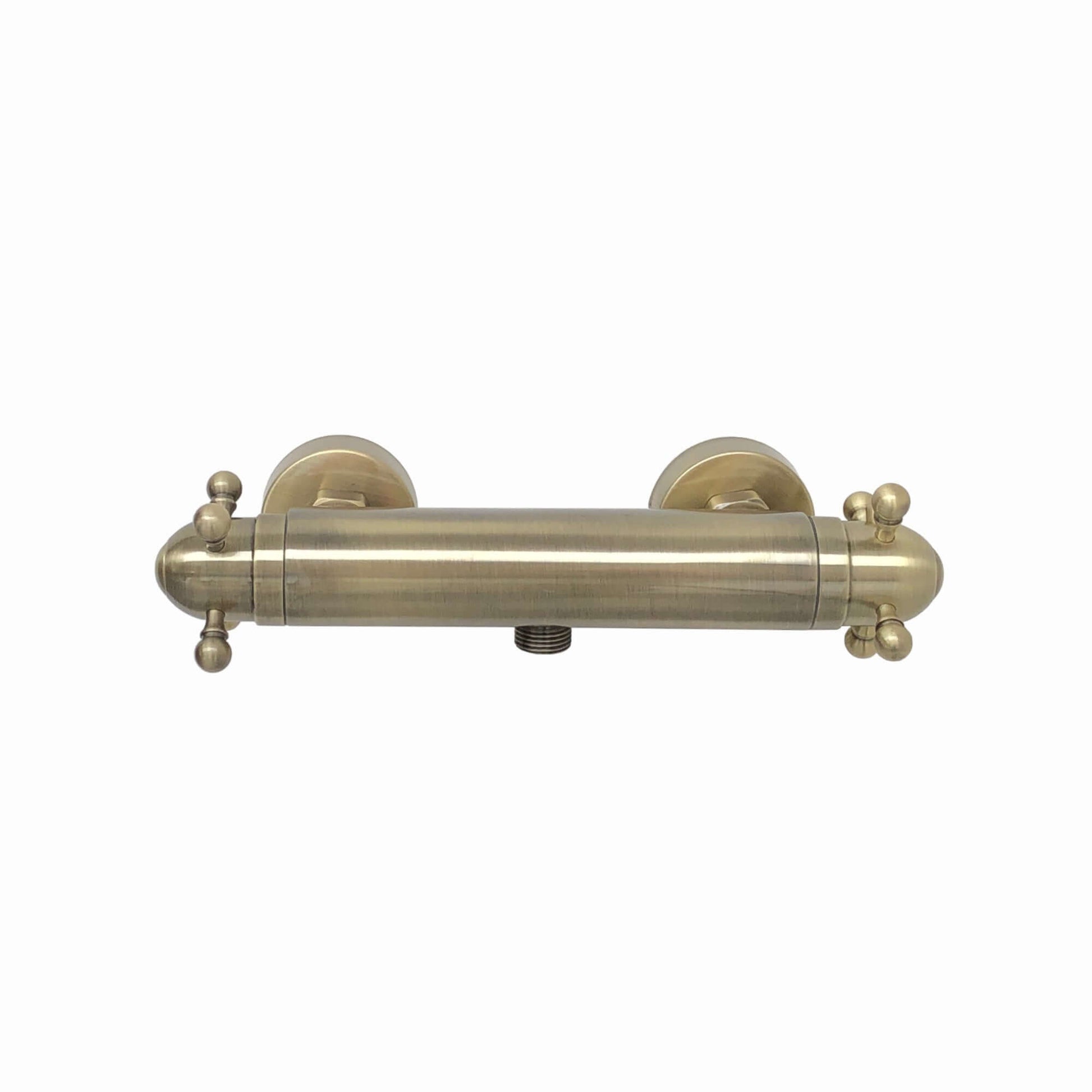 Buy Gallant traditional thermostatic shower bar mixer valve with slider rail shower kit - antique brass Online UK | HOUSE OF ENKI