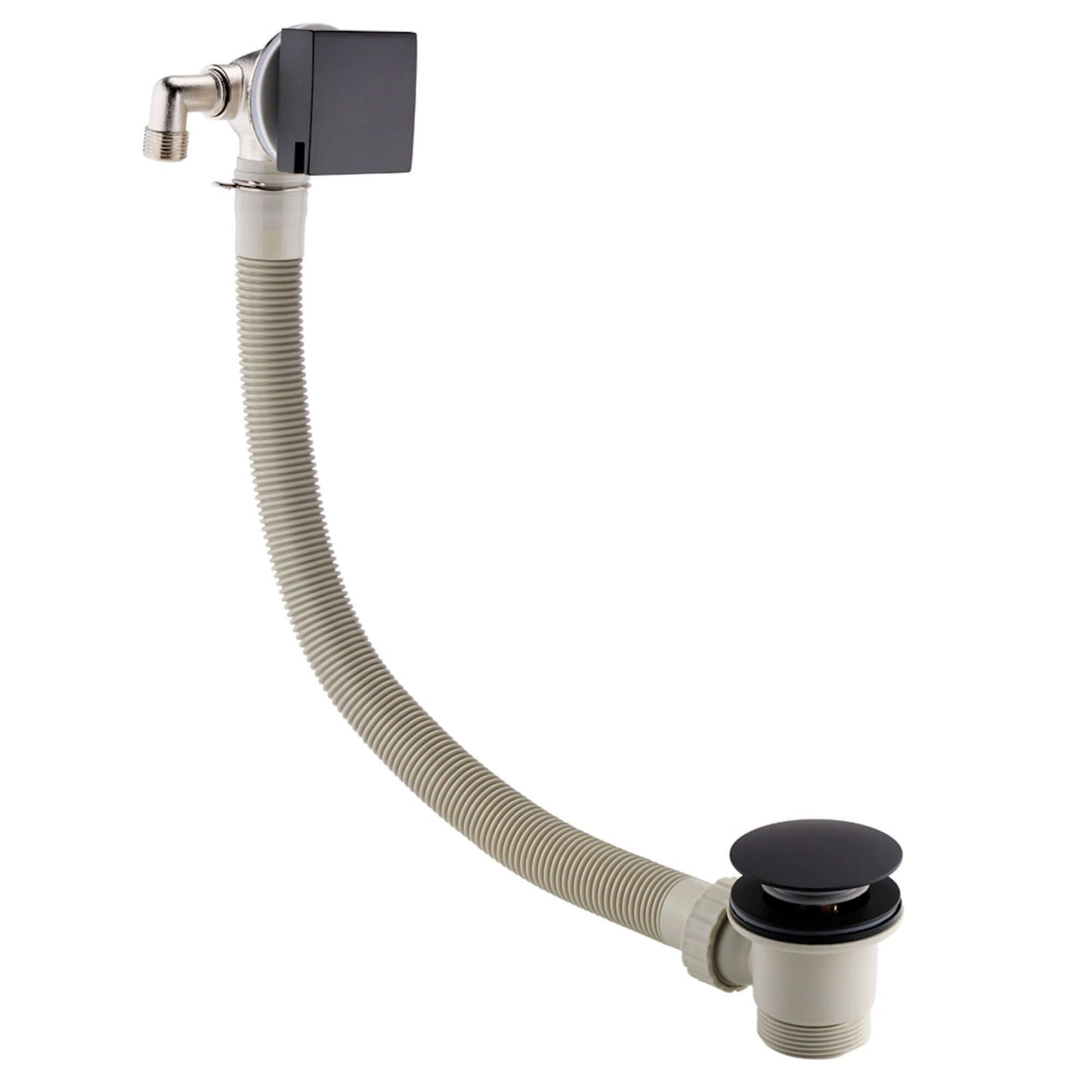 Buy Milan Square Thermostatic Concealed Shower Set with Bath Filler, Wall Overhead Shower, Handset Kit - Black Online UK | HOUSE OF ENKI