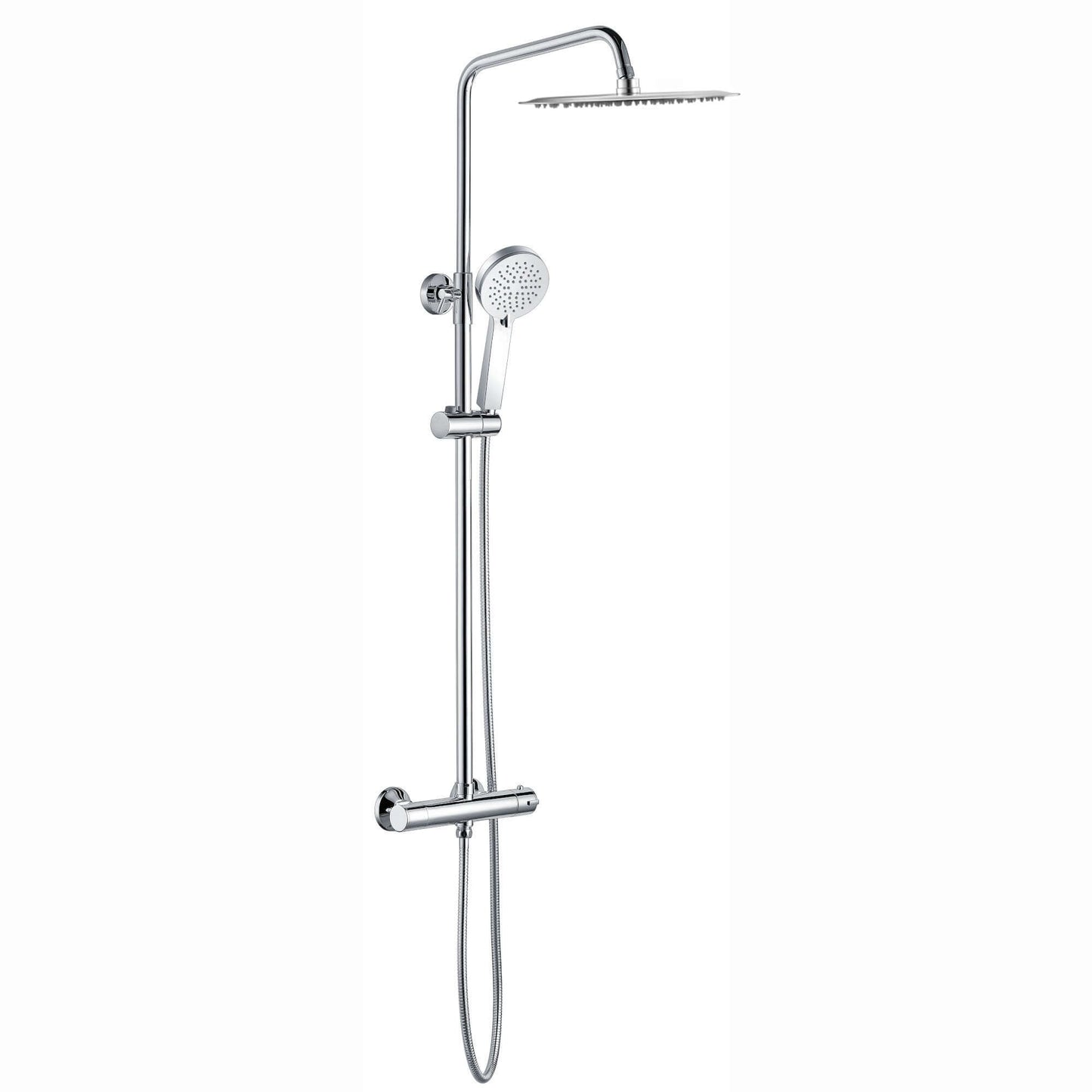 Buy Dune round thermostatic shower set 300mm head & handheld - chrome Online UK | HOUSE OF ENKI