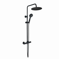 Buy Dune round thermostatic shower set 300mm head & handheld - matt black Online UK | HOUSE OF ENKI