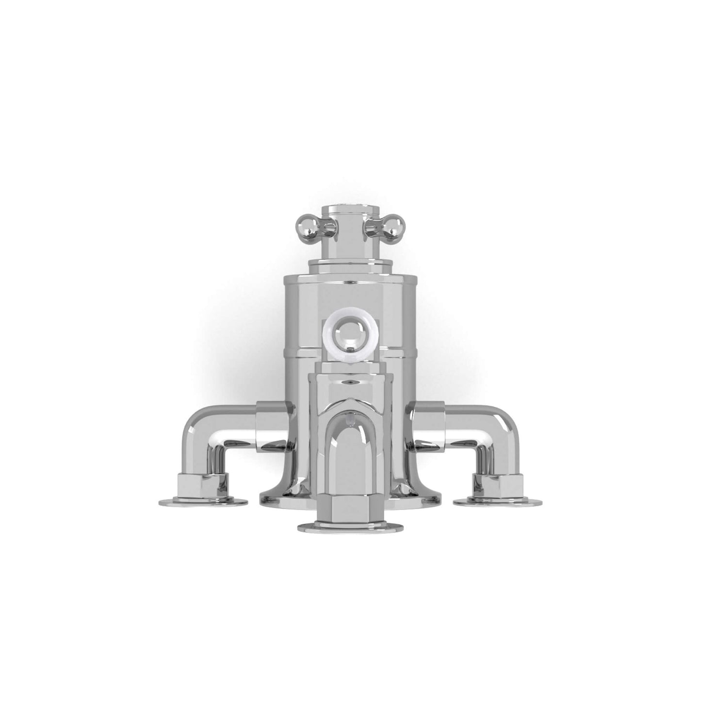 Buy Downton traditional twin thermostatic shower valve semi-exposed - chrome Online UK | HOUSE OF ENKI