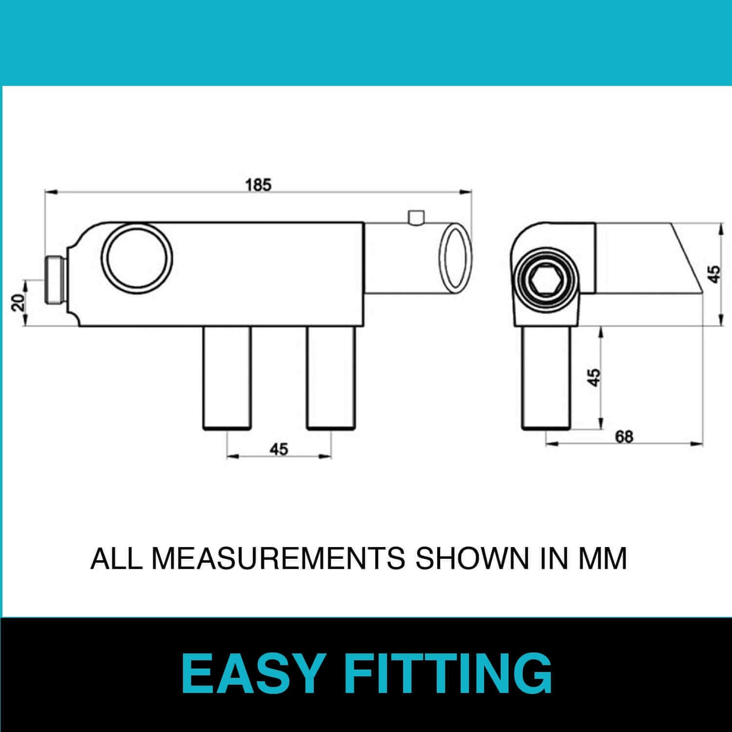 Buy Vito vertical thermostatic shower bar mixer valve tap - chrome Online UK | HOUSE OF ENKI