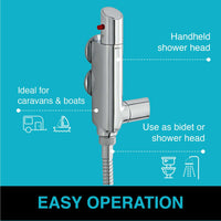 Buy Vito vertical thermostatic shower bar mixer valve tap - chrome Online UK | HOUSE OF ENKI