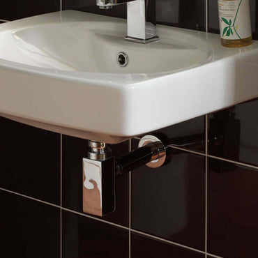 Buy Square washbasin sink bottle trap waste - chrome online UK